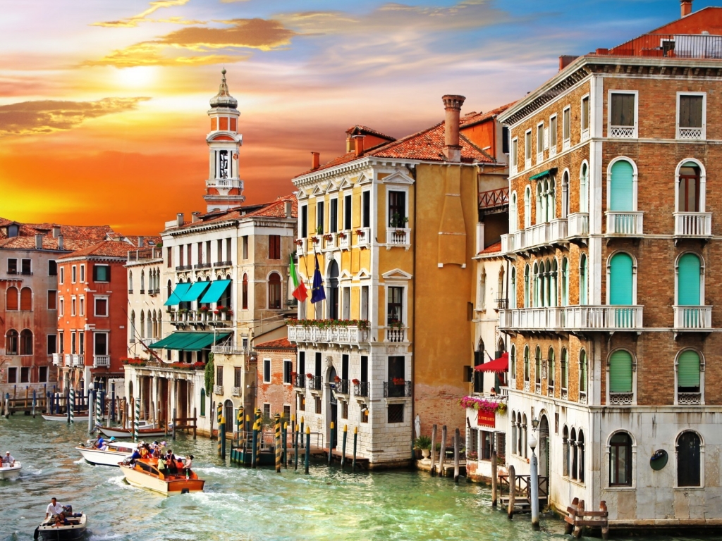 Colorful Venice Corner for 1024 x 768 resolution