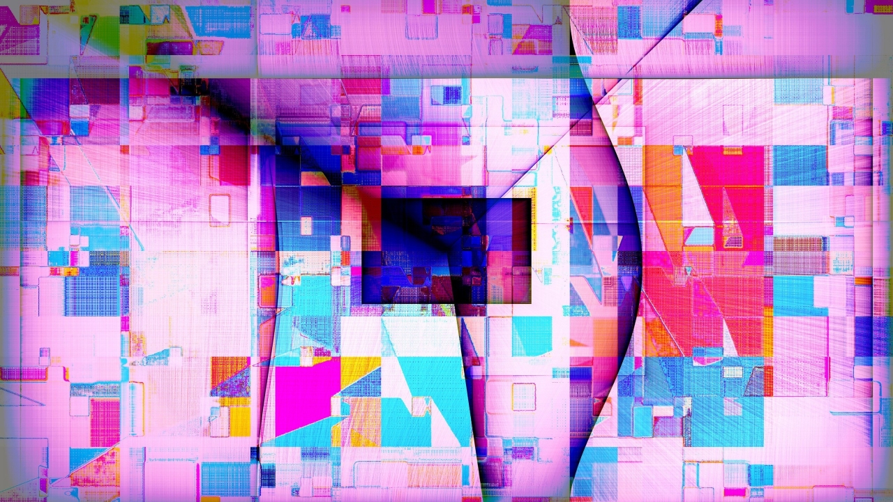 Colourful Abstract Shapes for 1280 x 720 HDTV 720p resolution