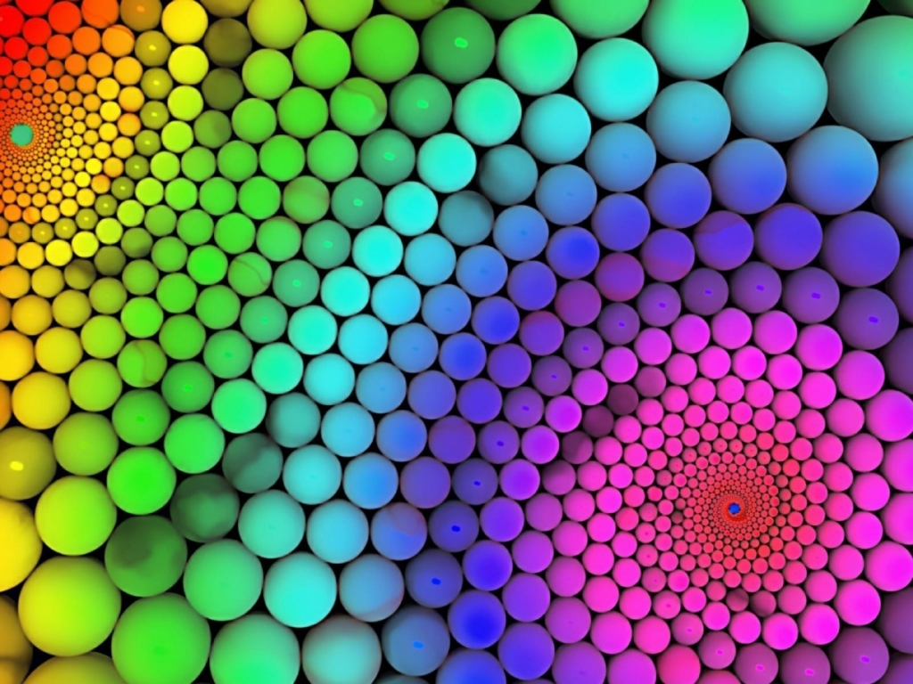 Colourful Balls for 1024 x 768 resolution