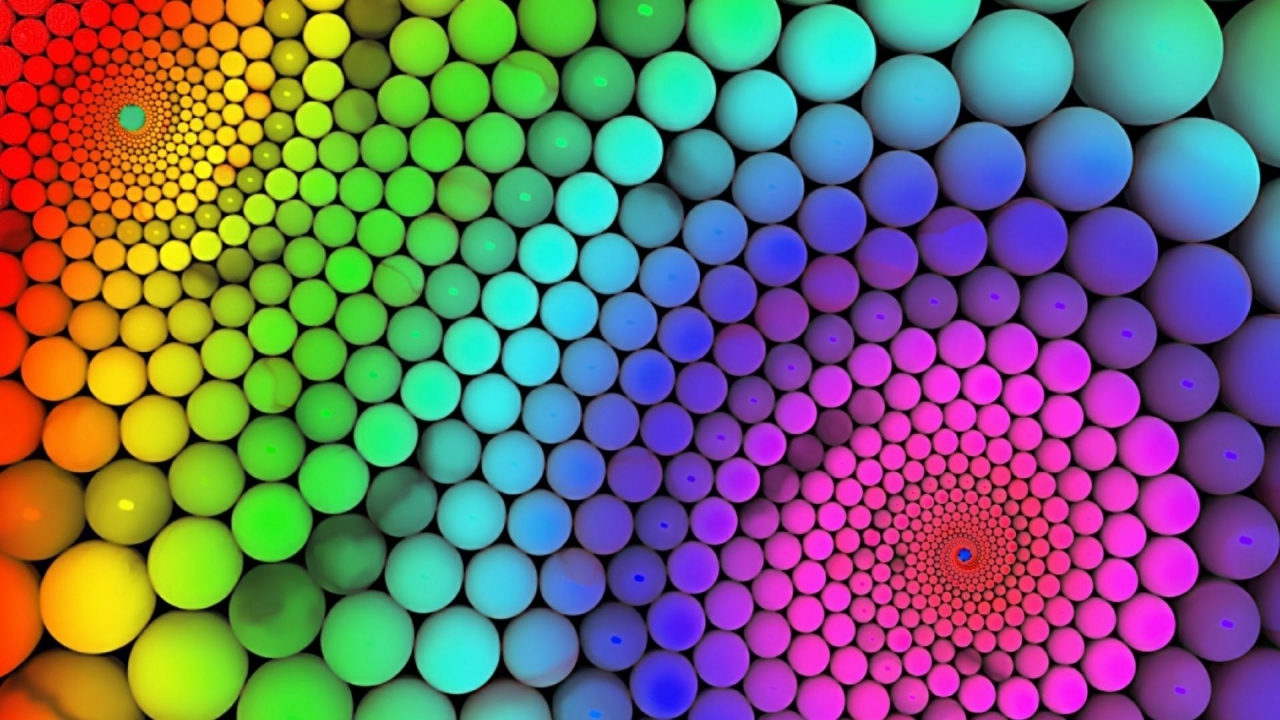 Colourful Balls for 1280 x 720 HDTV 720p resolution