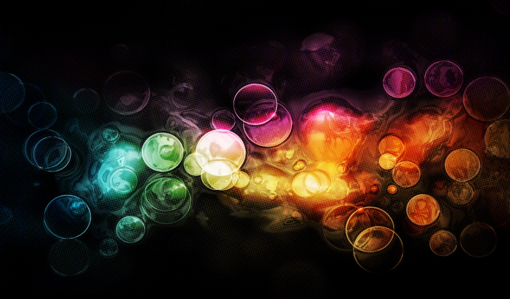 Colourful Circles for 1024 x 600 widescreen resolution