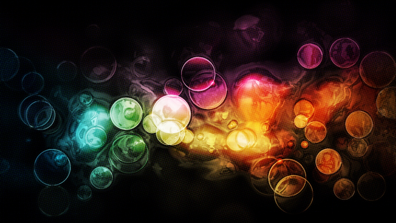 Colourful Circles for 1280 x 720 HDTV 720p resolution