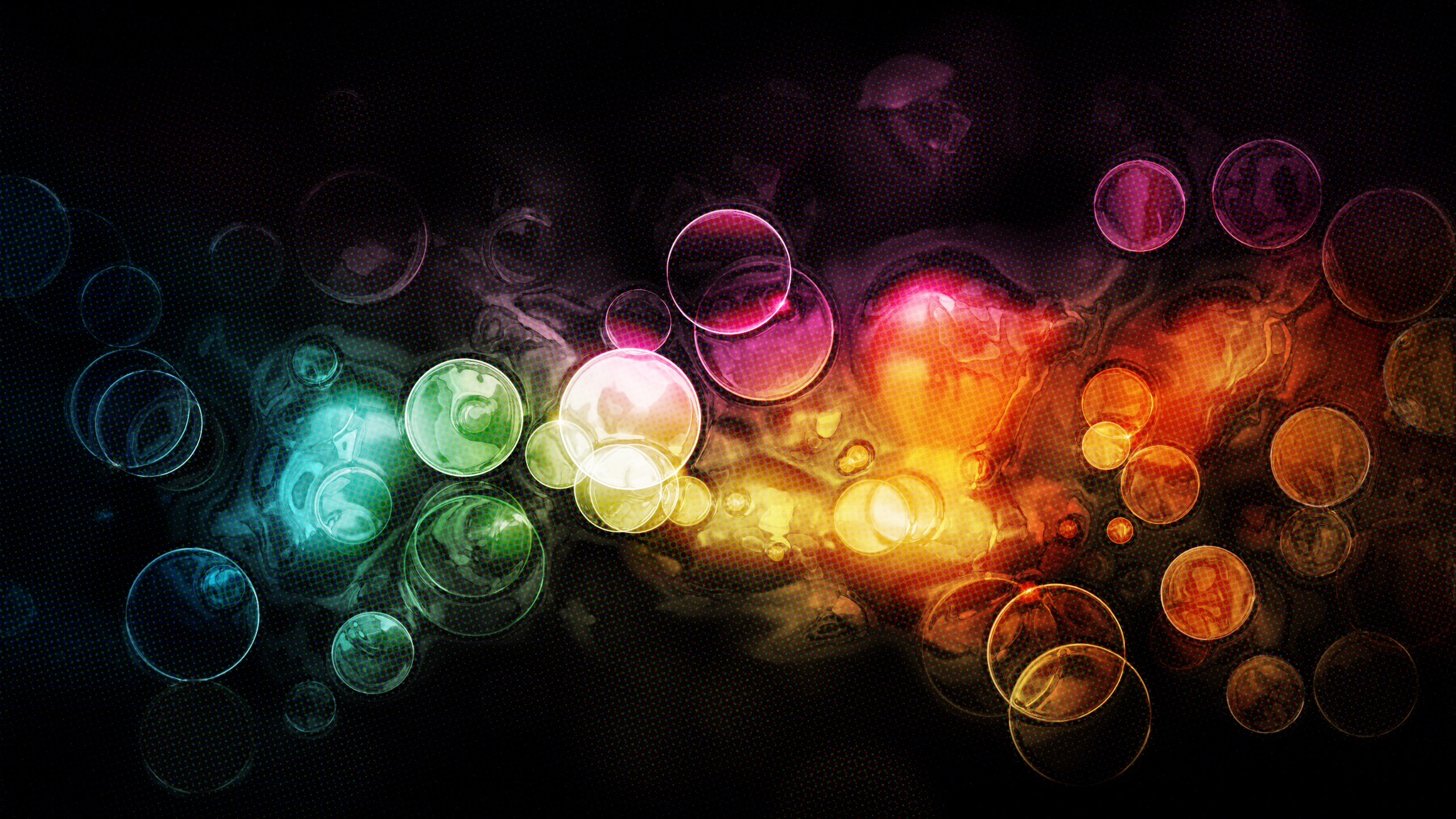 Colourful Circles for 2560x1440 HDTV resolution