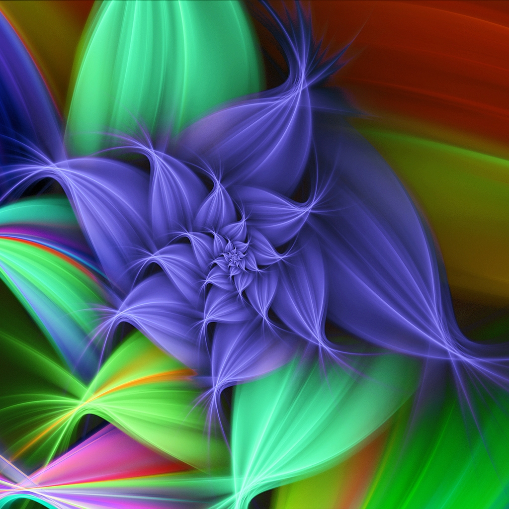 Colourful Flower for 1024 x 1024 iPad resolution