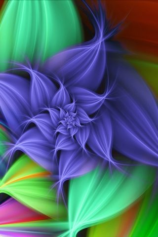 Colourful Flower for 320 x 480 iPhone resolution