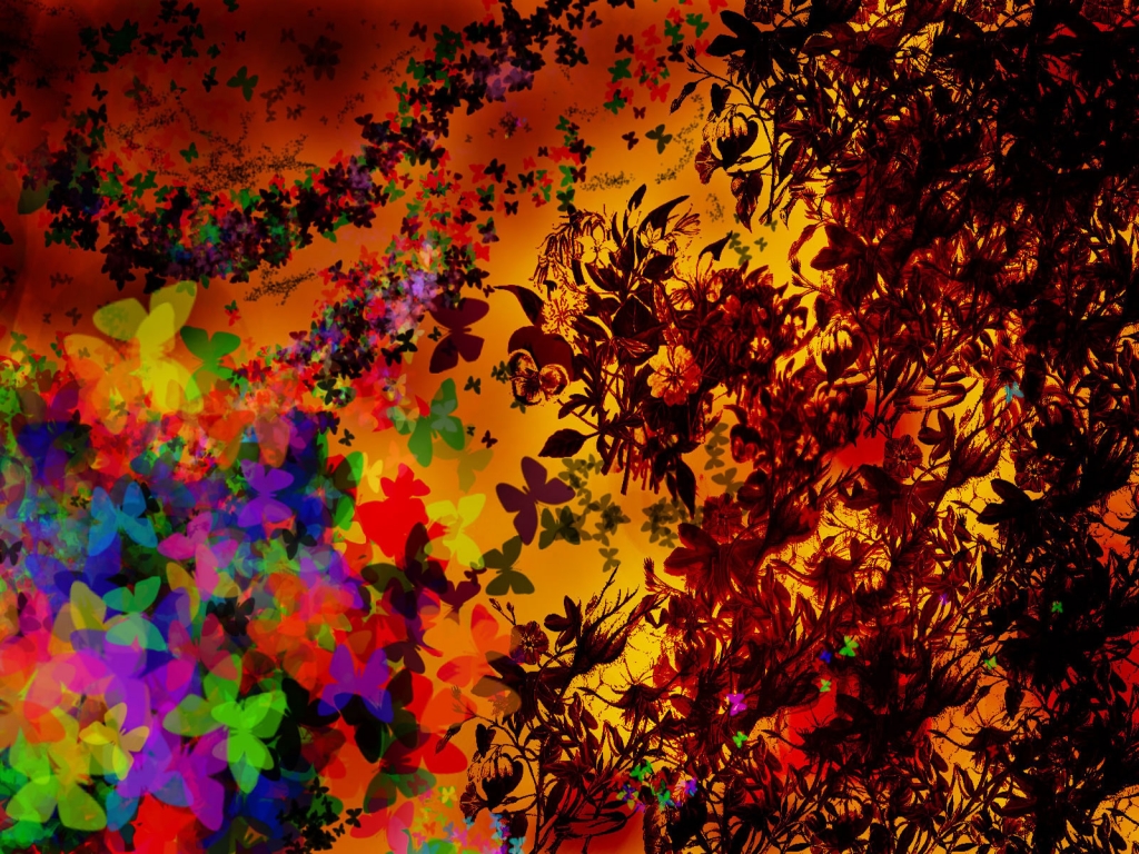 Colourful Fractal for 1024 x 768 resolution