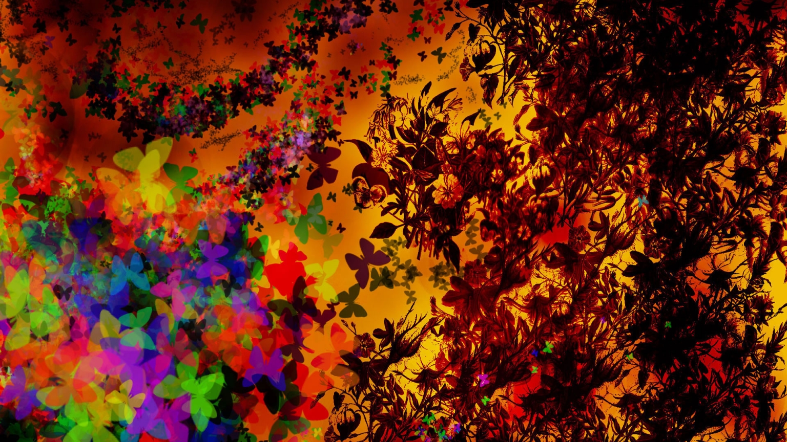 Colourful Fractal for 1536 x 864 HDTV resolution