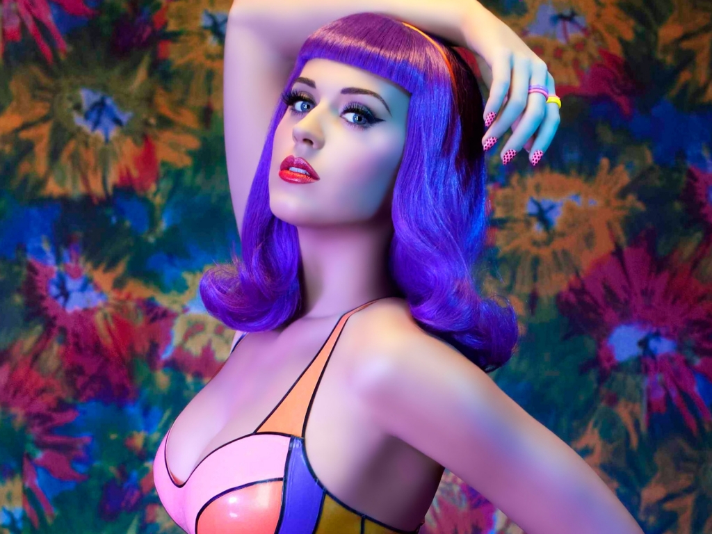 Colourful Katy Perry for 1024 x 768 resolution