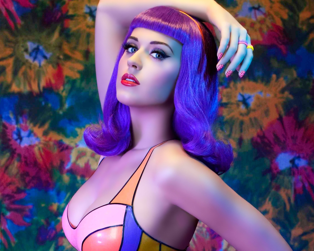 Colourful Katy Perry for 1280 x 1024 resolution
