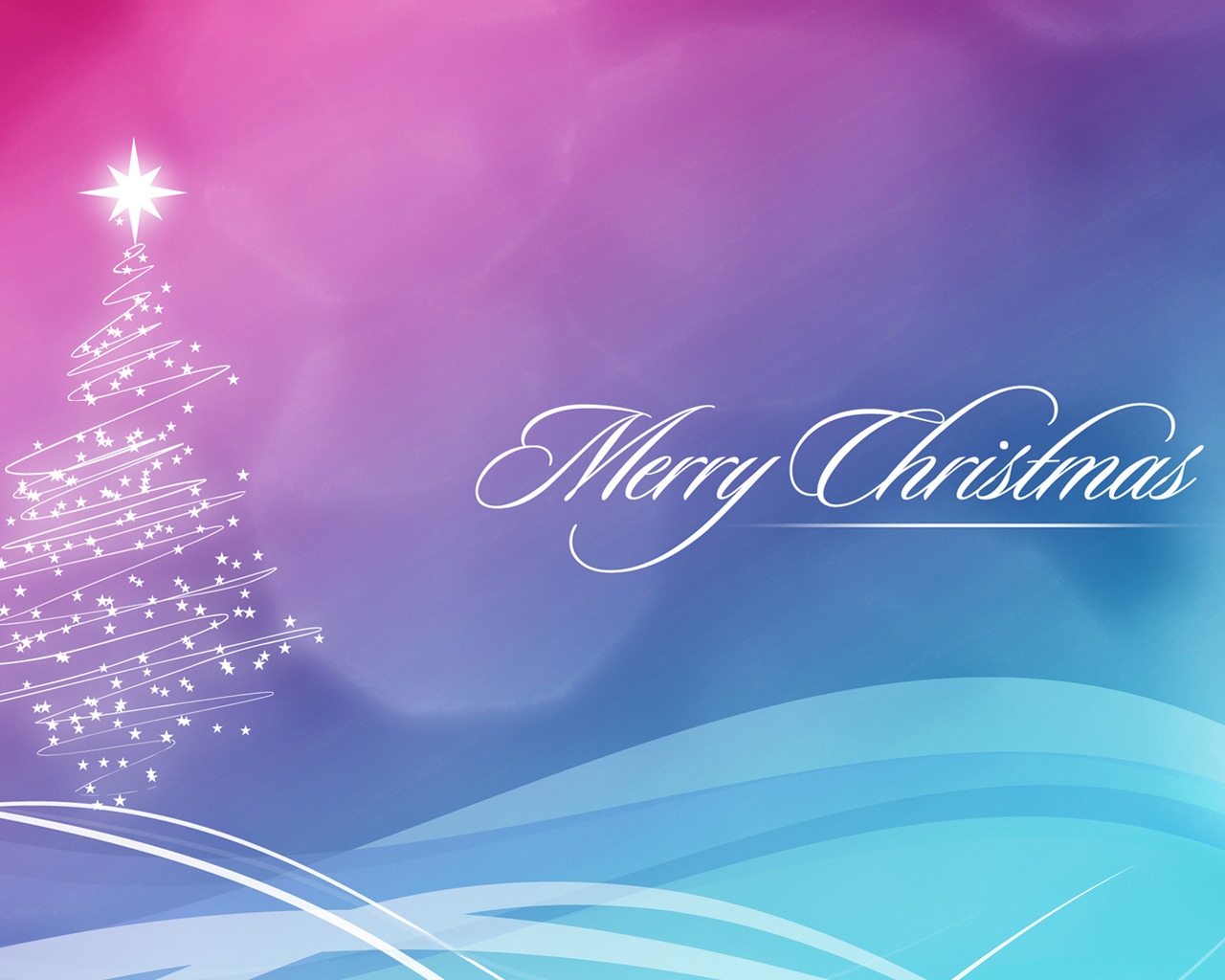 Colourful Merry Christmas for 1280 x 1024 resolution
