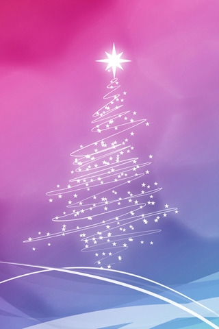 Colourful Merry Christmas for 320 x 480 iPhone resolution