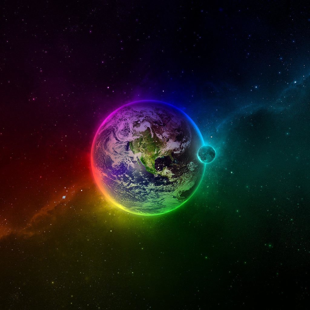 Colourful Space for 1024 x 1024 iPad resolution