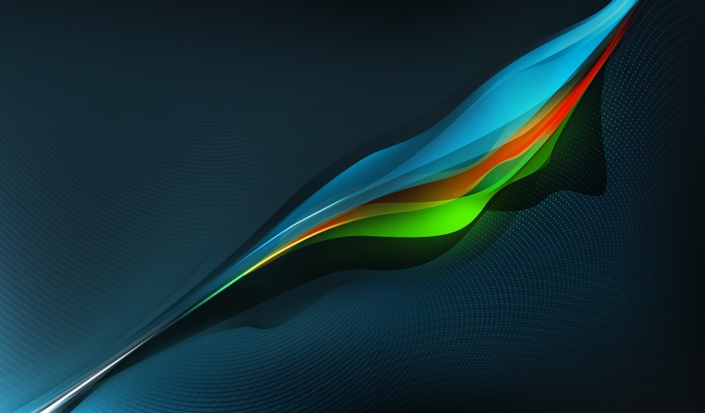 Colourful Waves for 1024 x 600 widescreen resolution