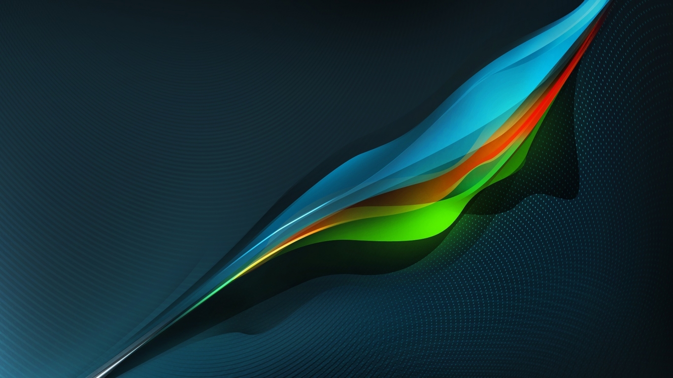 Colourful Waves for 1366 x 768 HDTV resolution
