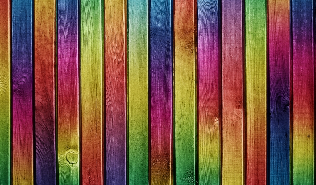 Colourful Wood Painting for 1024 x 600 widescreen resolution