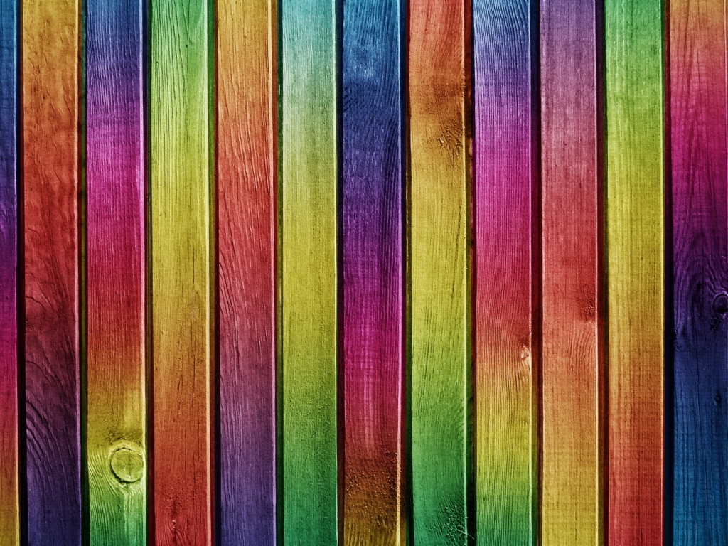 Colourful Wood Painting for 1024 x 768 resolution