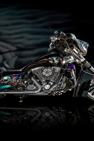 Cool Airbrushed Motorcycle for 320 x 480 iPhone resolution