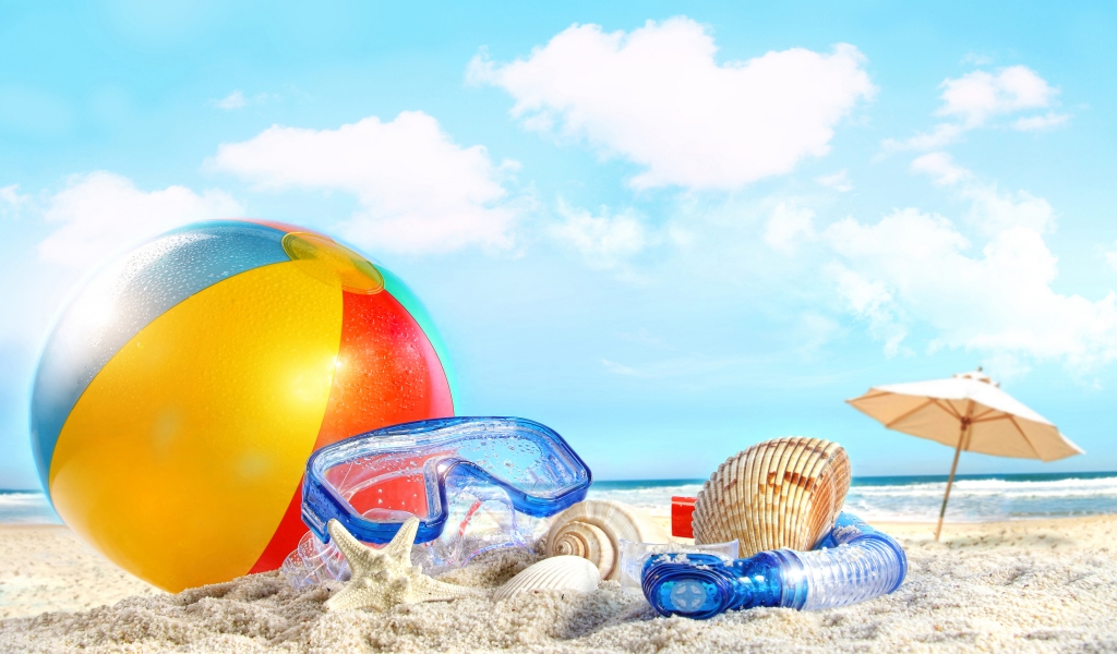 Cool Beach Accessories for 1024 x 600 widescreen resolution