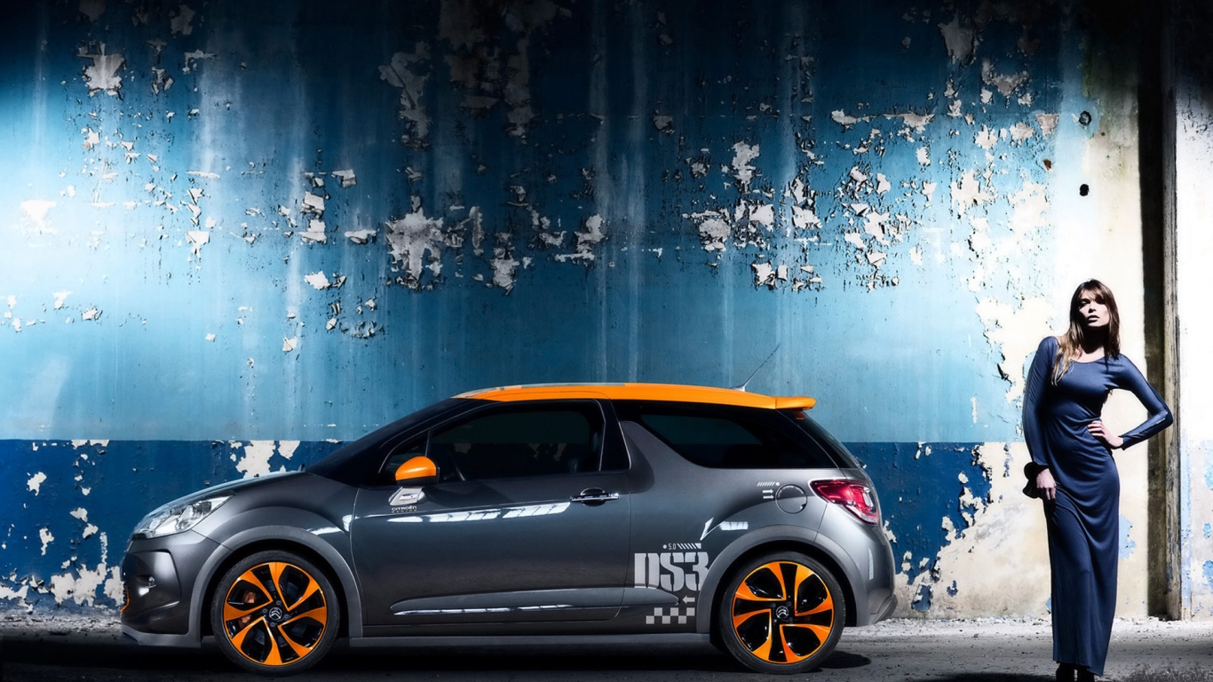 Cool Citroen DS3 Side Angle for 1366 x 768 HDTV resolution