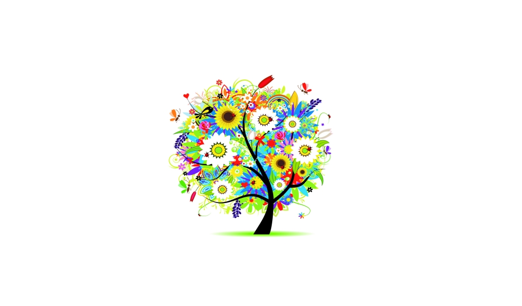 Cool Flower Tree for 1024 x 600 widescreen resolution