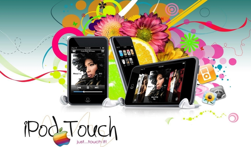 Cool iPod Touch for 1024 x 600 widescreen resolution