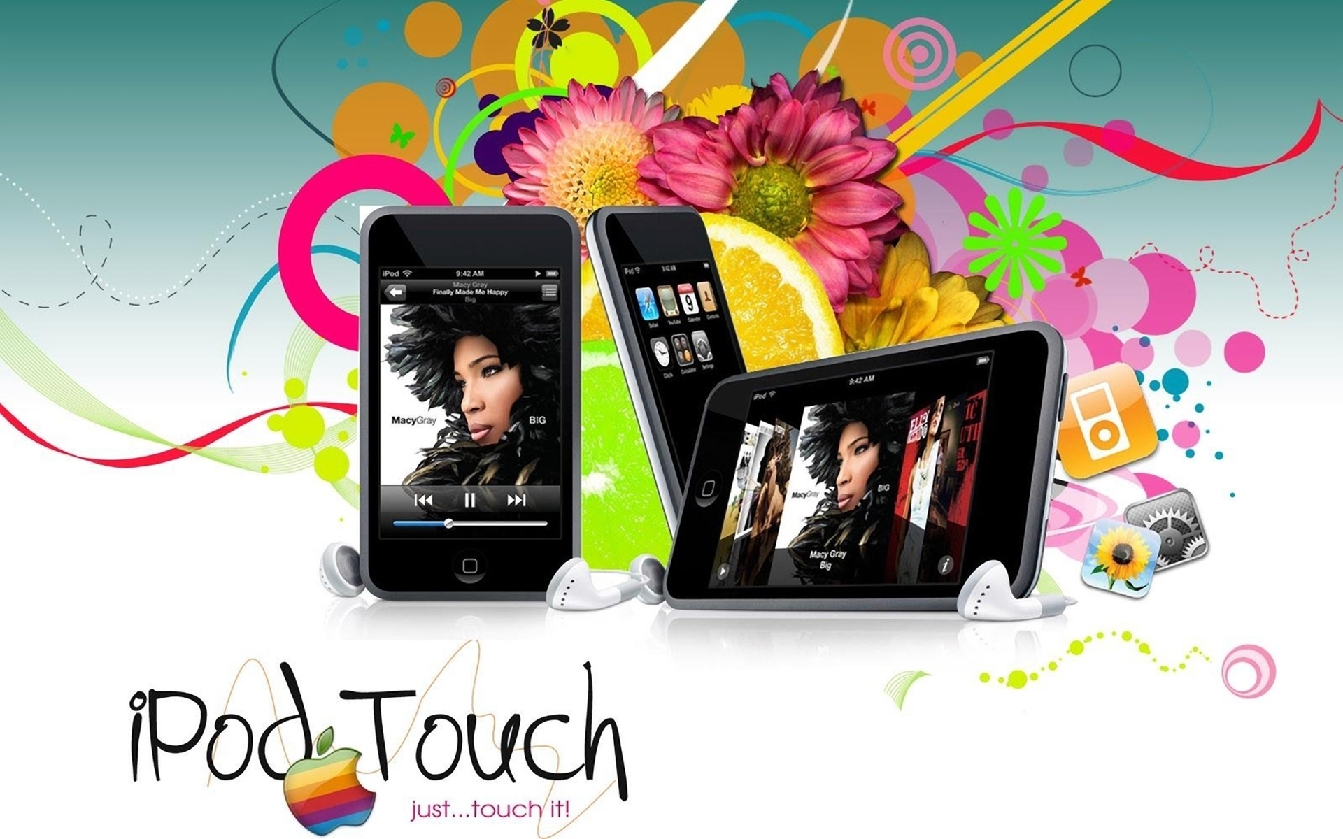 Cool iPod Touch for 1920 x 1200 widescreen resolution