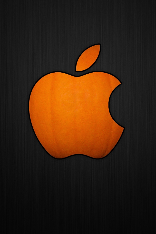 Cool Pumpkin Apple for 640 x 960 iPhone 4 resolution