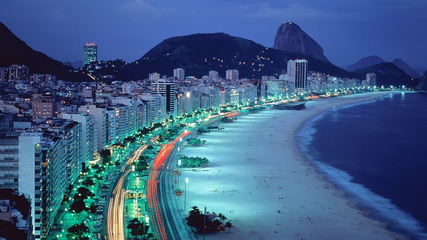 Copacabana Beach for 1366 x 768 HDTV resolution
