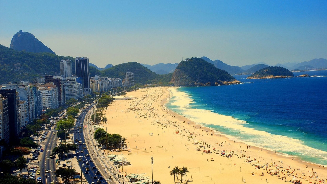 Copacabana Rio de Janeiro. for 1366 x 768 HDTV resolution