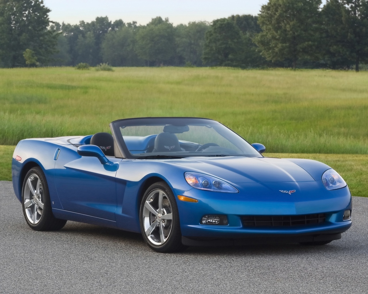 Corvette Convertible Front Side 2009 for 1280 x 1024 resolution