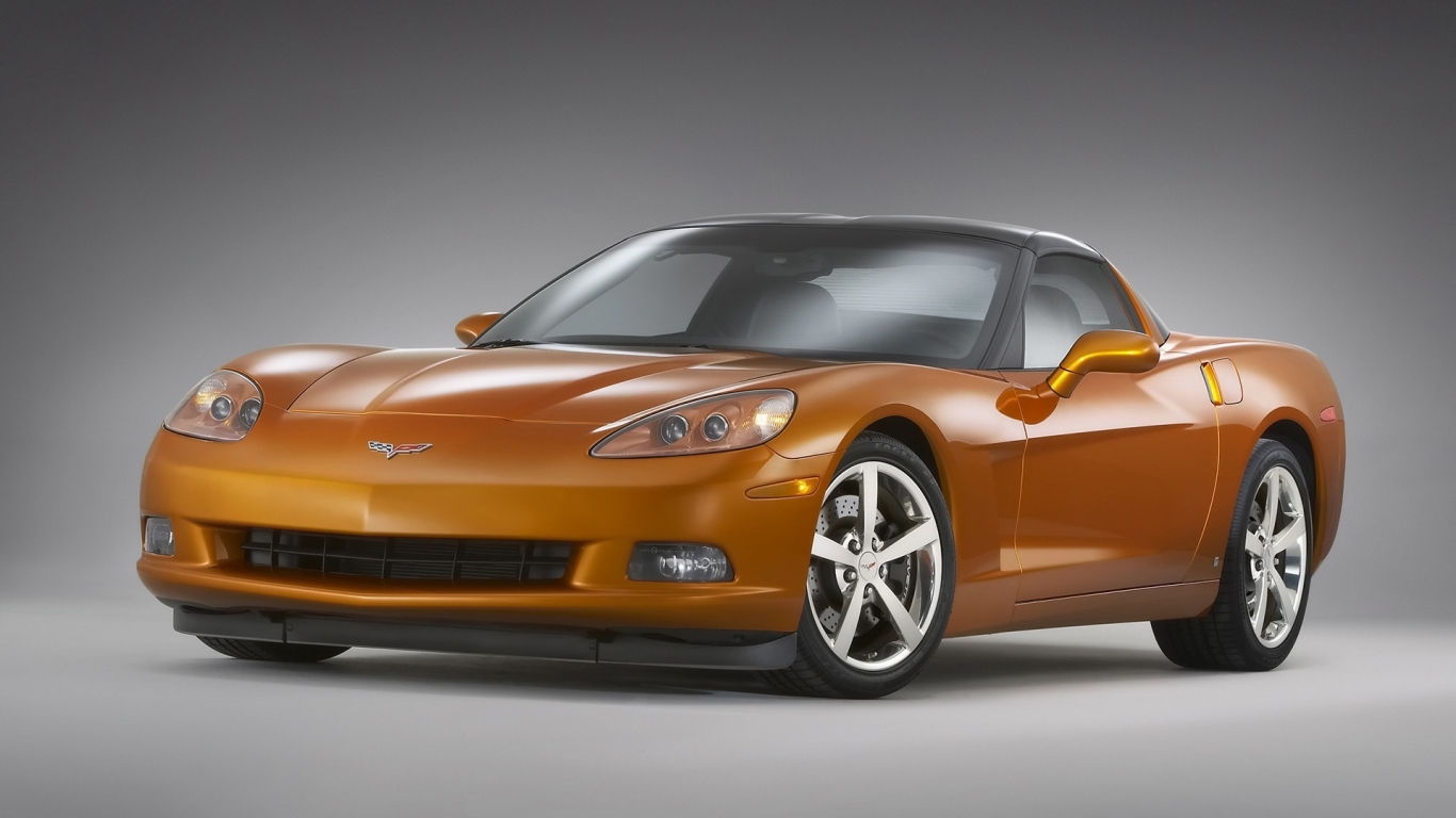 Corvette Front And Side Low View 2008 for 1366 x 768 HDTV resolution