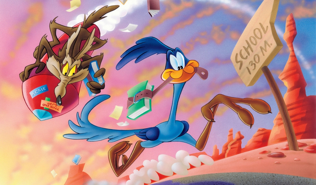 Coyote and Roadrunner for 1024 x 600 widescreen resolution
