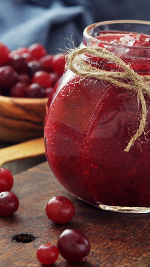 Cranberries Jam Jar for 640 x 1136 iPhone 5 resolution
