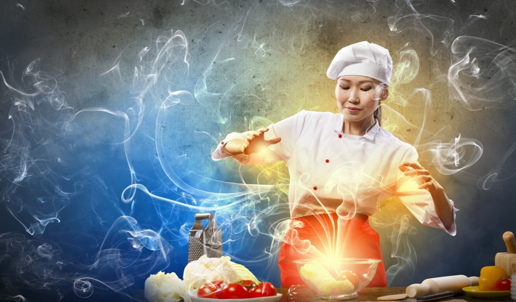 Creative Asian Chef for 1024 x 600 widescreen resolution