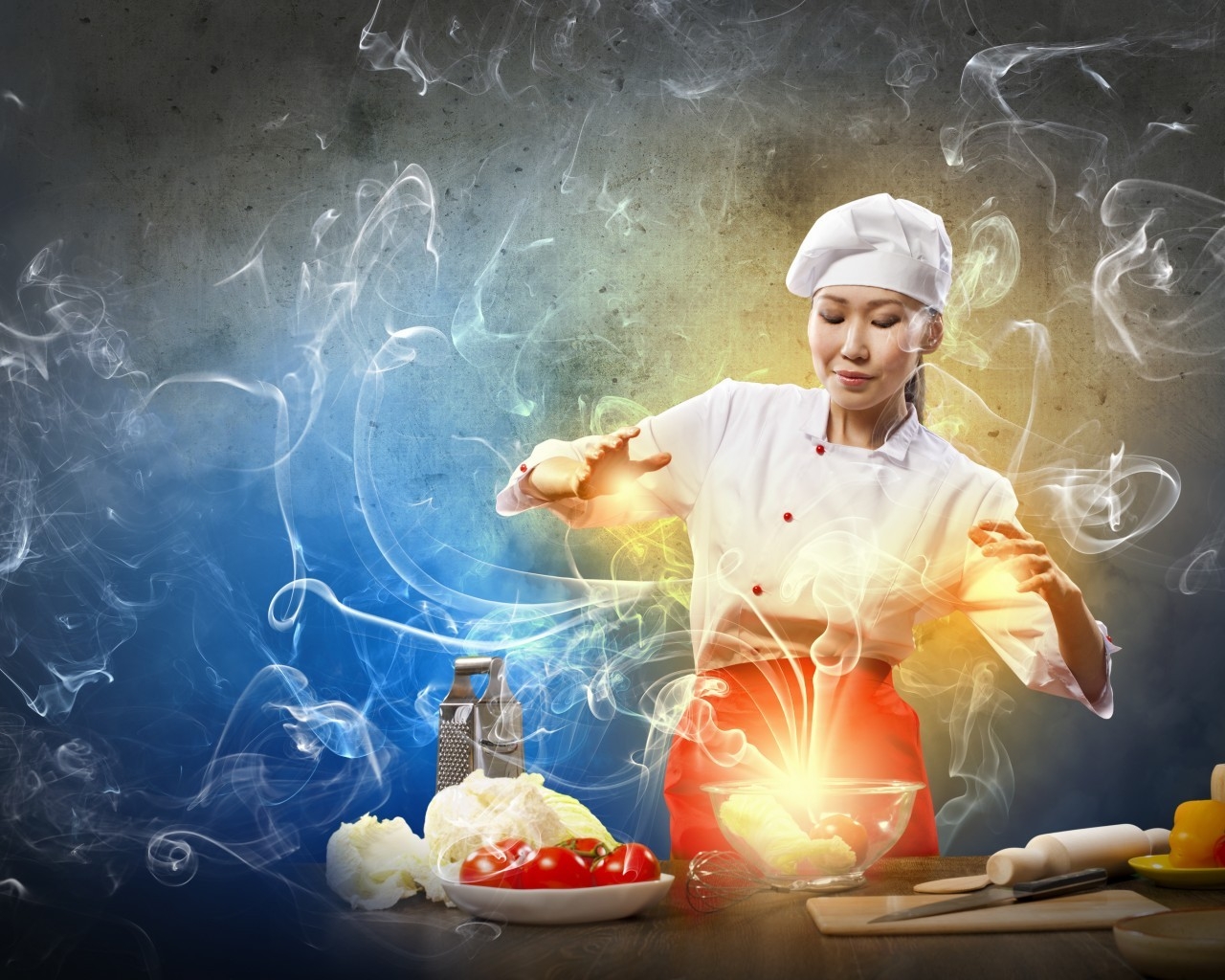Creative Asian Chef for 1280 x 1024 resolution