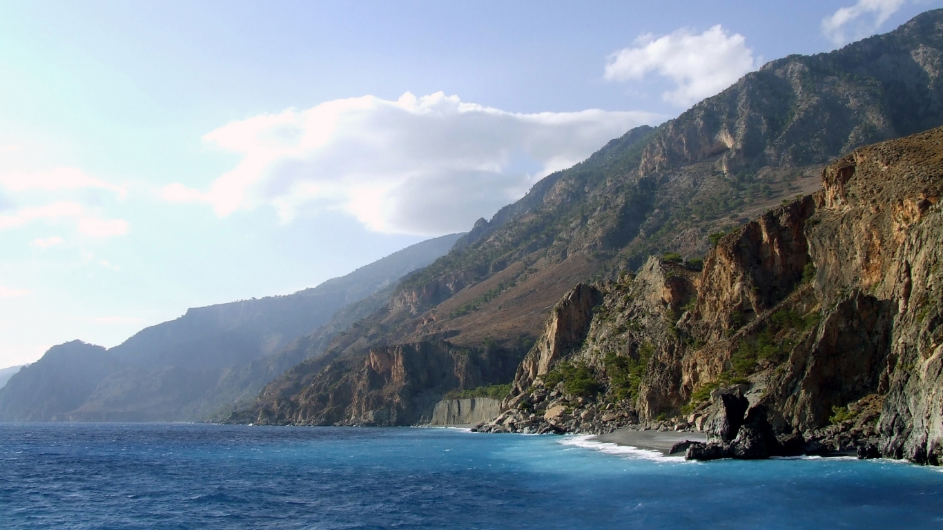 Crete Cliffs for 1366 x 768 HDTV resolution