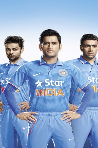 Cricket Team India for 320 x 480 iPhone resolution