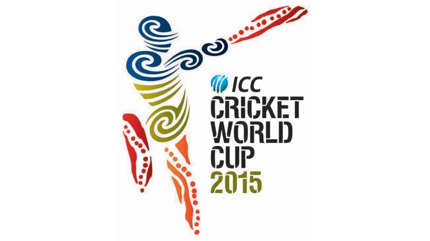 Cricket World Cup 2015 Logo for 1366 x 768 HDTV resolution