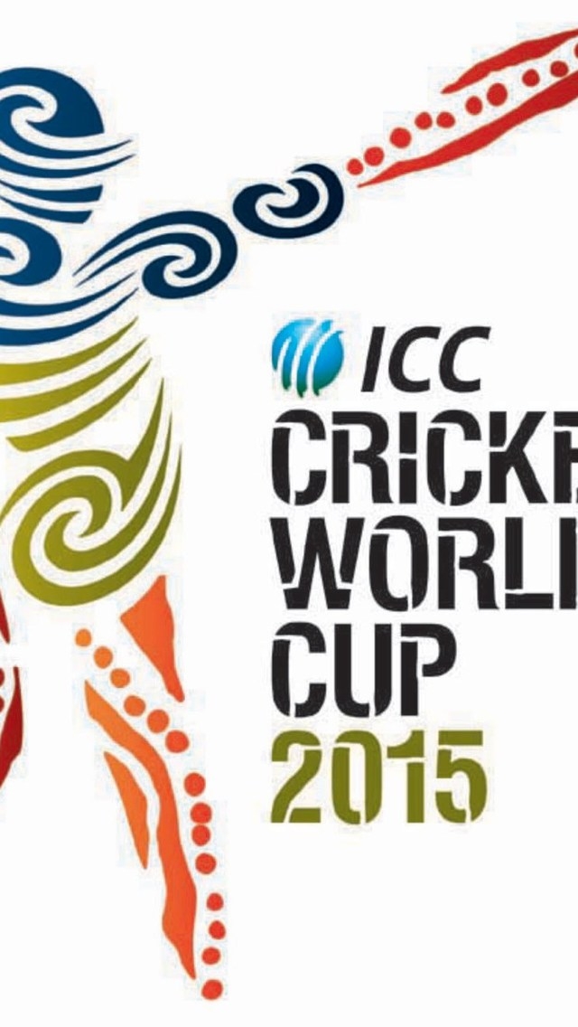 Cricket World Cup 2015 Logo for 640 x 1136 iPhone 5 resolution