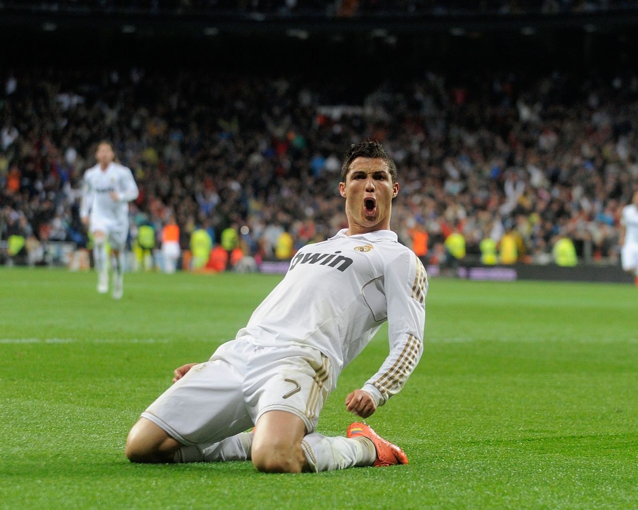 Cristiano Ronaldo Celebrating for 1280 x 1024 resolution