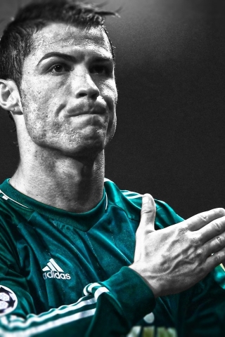 Cristiano Ronaldo Monochrome for 320 x 480 iPhone resolution