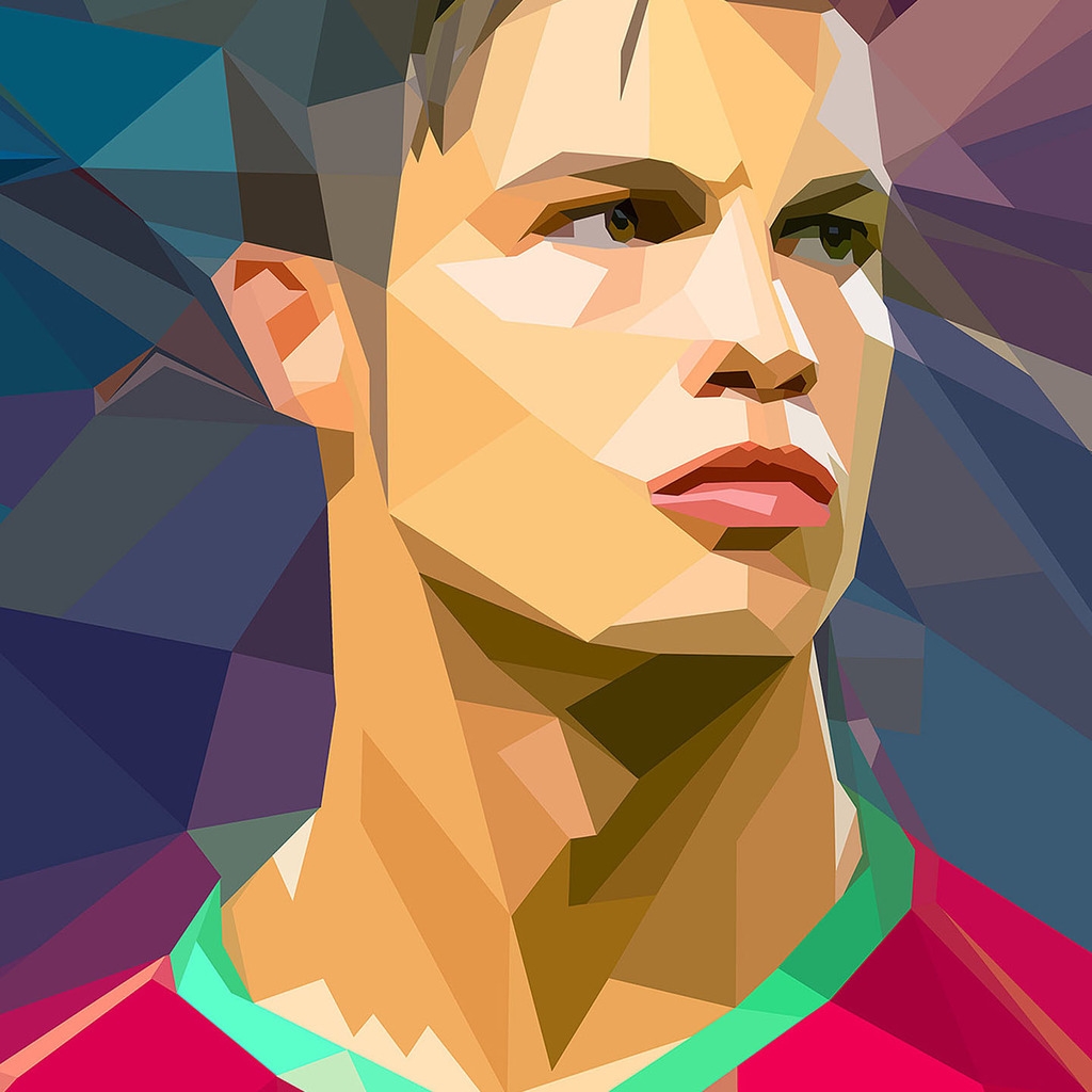 Cristiano Ronaldo Vector for 1024 x 1024 iPad resolution