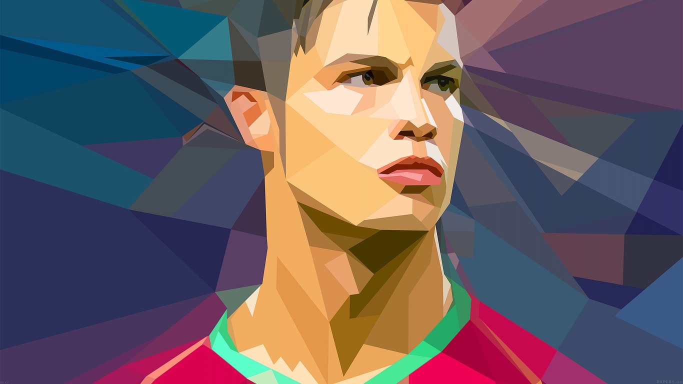 Cristiano Ronaldo Vector for 1366 x 768 HDTV resolution