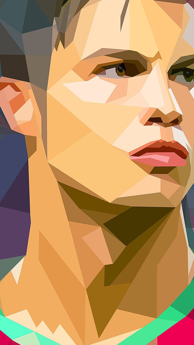 Cristiano Ronaldo Vector for 640 x 1136 iPhone 5 resolution