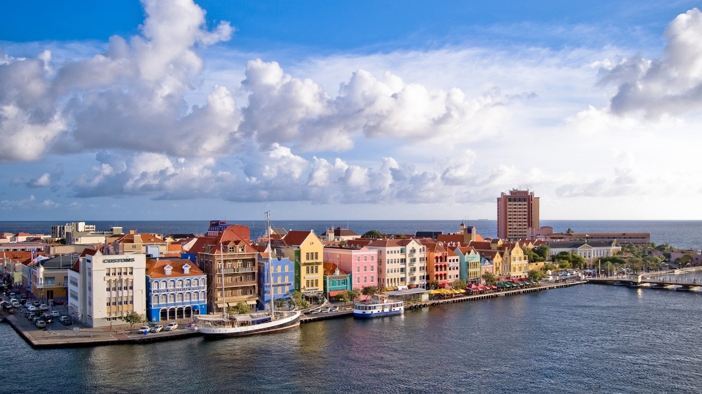 Curacao from Above for 1366 x 768 HDTV resolution