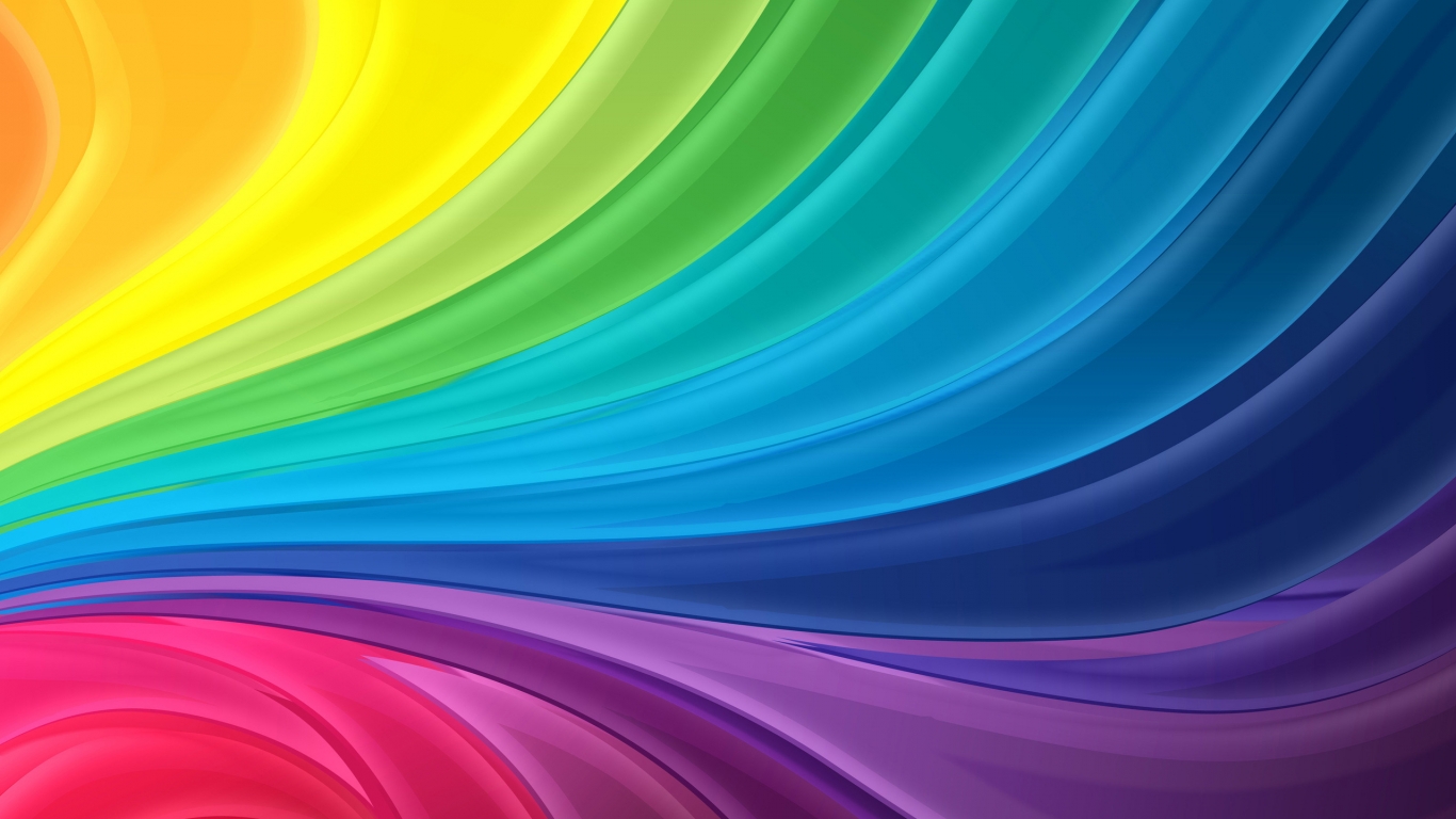 Curl Rainbow for 1366 x 768 HDTV resolution