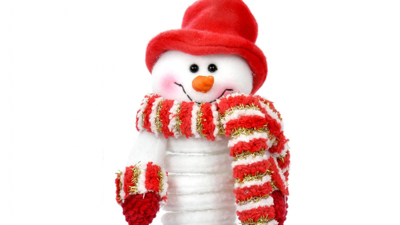 Custom Christmas Snowman for 1366 x 768 HDTV resolution