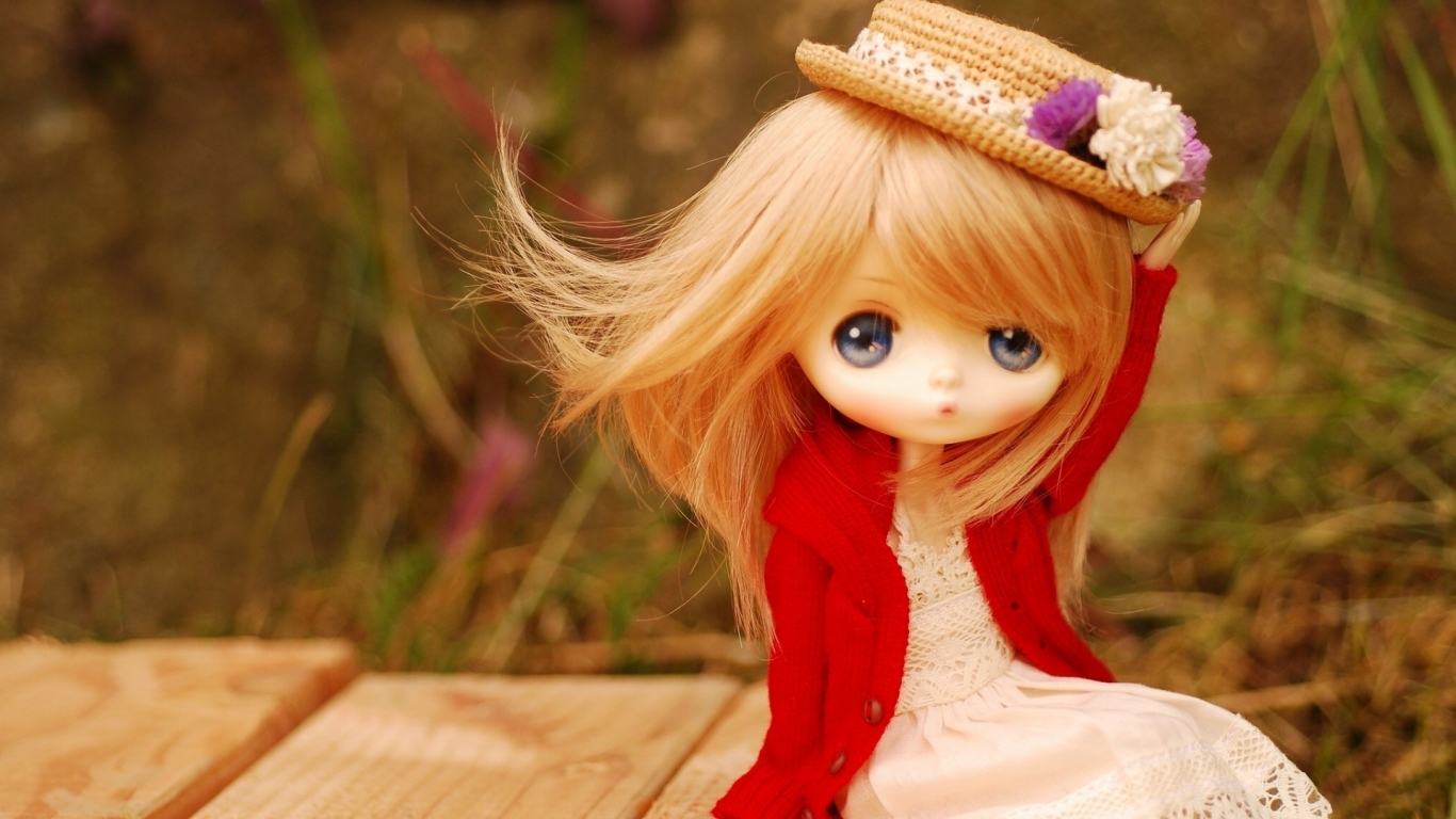 Cute Little Doll for 1366 x 768 HDTV resolution
