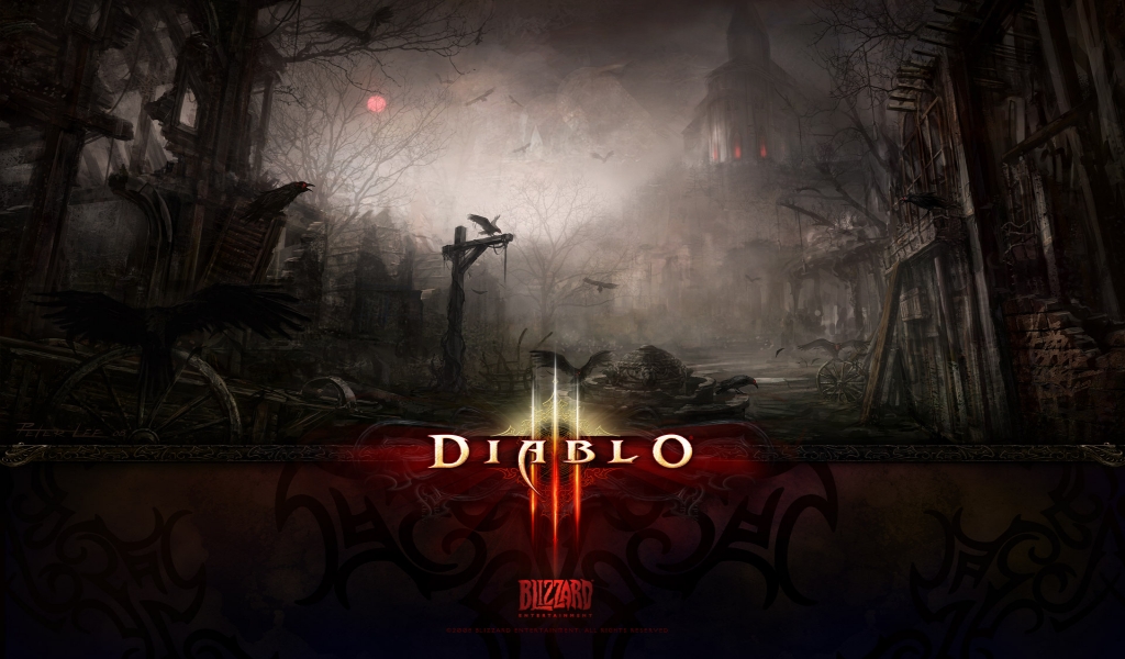 Dark Death Diablo 3 for 1024 x 600 widescreen resolution