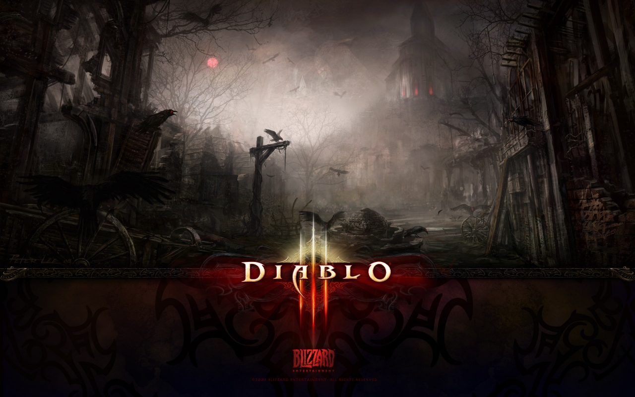 Dark Death Diablo 3 for 1280 x 800 widescreen resolution
